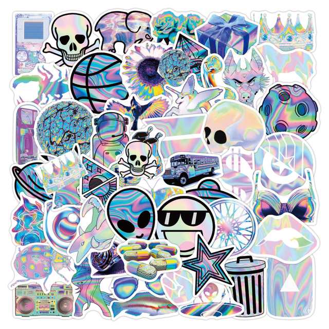 50/100 sztuk kolorowych naklejek Kawaii VSCO dla dzieci - estetyczne, wodoodporne graffiti na laptopa, gitarę i skateboard - Wianko - 51