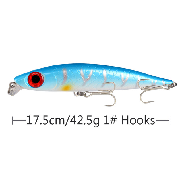 Przynęta na szczupaka Minnow 17.5cm 42.5g ABS Wobbler Crankbaits - 1 sztuka - Wianko - 9