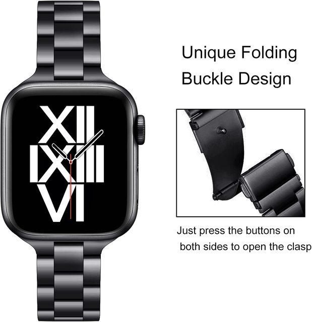 Cienkie ramiączka dla Apple Watch - Ultra-cienka bransoletka dla kobiet 40mm/44mm/38mm/42mm - Serie 6/5/4/3/SE - Wianko - 4