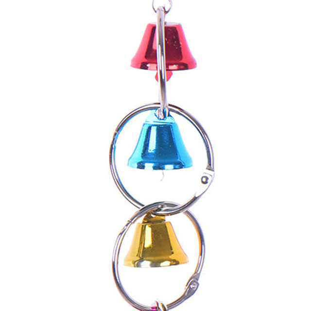 Metalowa klatka z dzwonkiem dla kolorowych papug - zabawki i akcesoria dla ptaków - Wianko - 5
