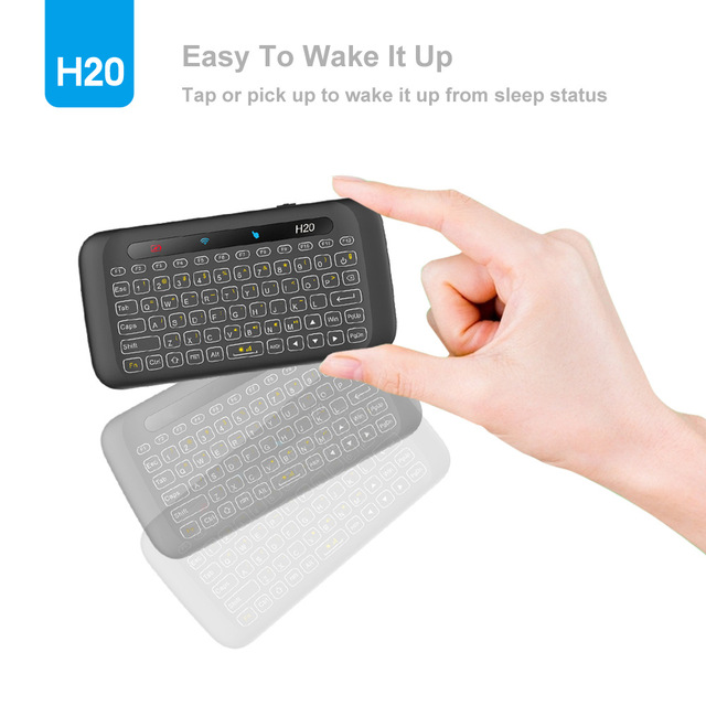 Bezprzewodowa Mini klawiatura z Touchpadem i podświetleniem RGB - obsługa pilotem na podczerwień dla TV BOX, PC i PS4 - Wianko - 15