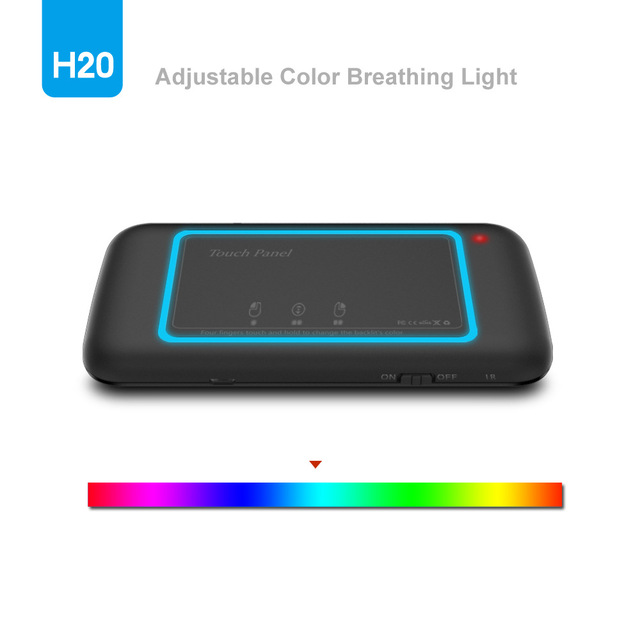 Bezprzewodowa Mini klawiatura z Touchpadem i podświetleniem RGB - obsługa pilotem na podczerwień dla TV BOX, PC i PS4 - Wianko - 10