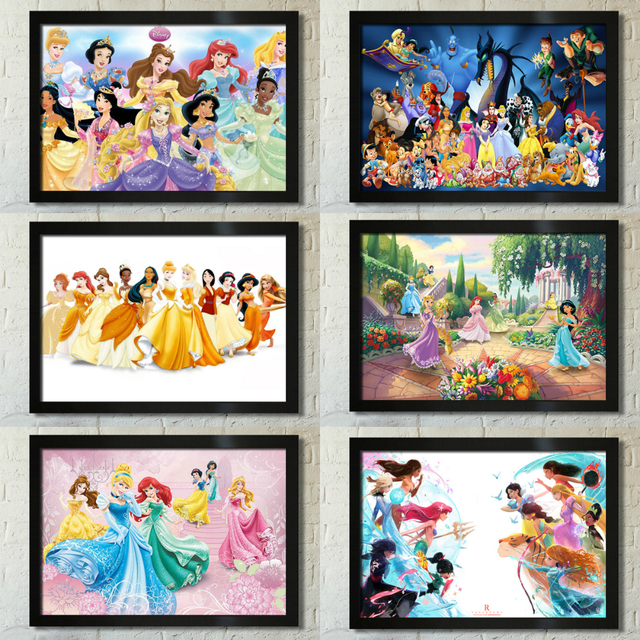 Plakat Disney Śnieżka - malarstwo dekoracyjne na płótnie do pokoju dziecięcego z motywem Frozen - Wianko - 2