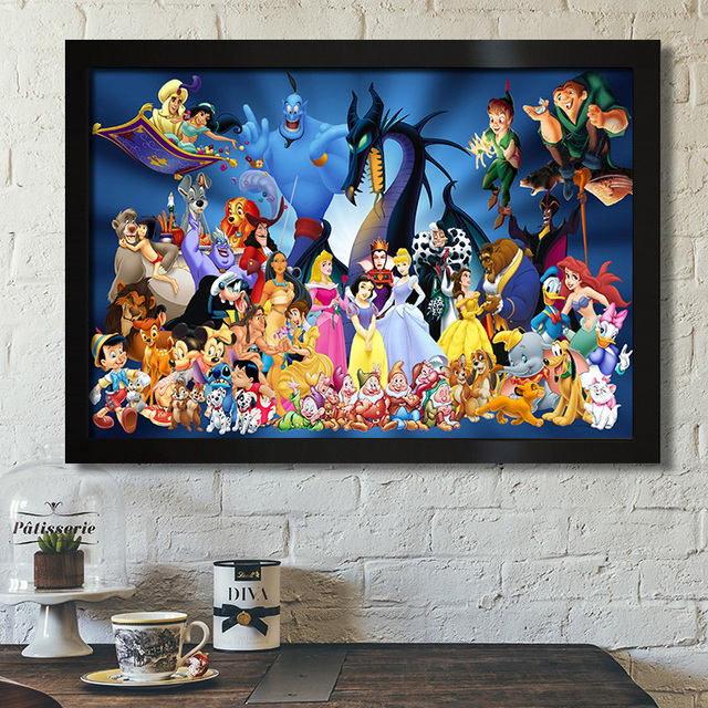 Plakat Disney Śnieżka - malarstwo dekoracyjne na płótnie do pokoju dziecięcego z motywem Frozen - Wianko - 6
