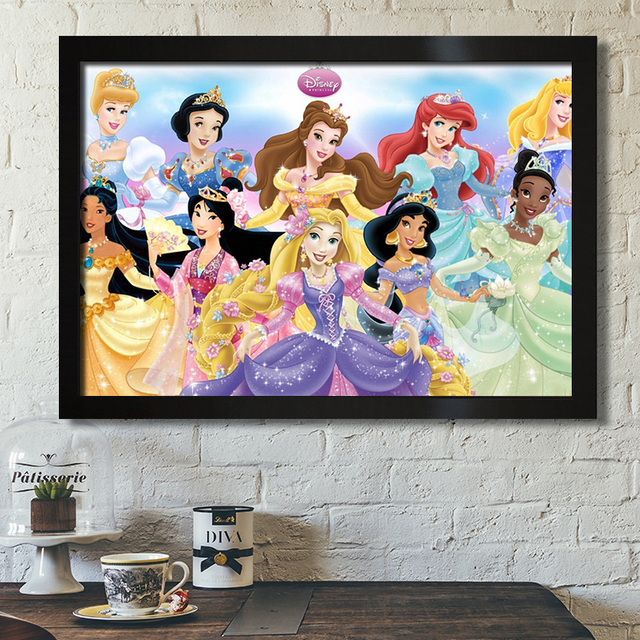 Plakat Disney Śnieżka - malarstwo dekoracyjne na płótnie do pokoju dziecięcego z motywem Frozen - Wianko - 4