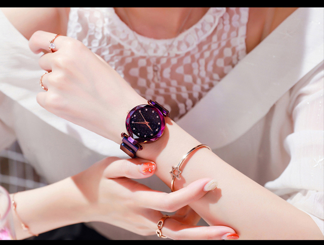 Elegancki zegarek damski siatka z różowego złota, geometryczna powierzchnia, magnetyczna klamra, kwarcowy - Wianko - 12