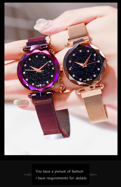 Elegancki zegarek damski siatka z różowego złota, geometryczna powierzchnia, magnetyczna klamra, kwarcowy - Wianko - 5