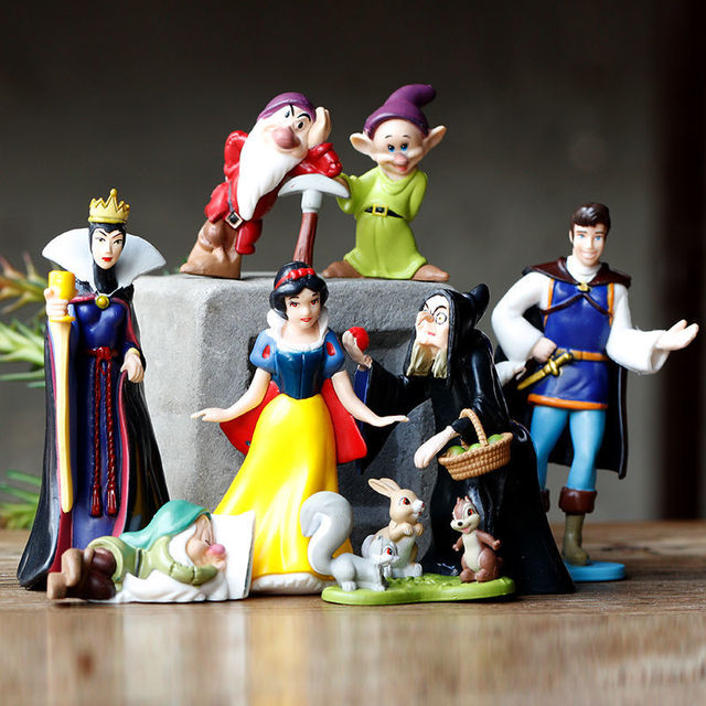 Disney 8 sztuk - Siedmiu krasnoludków i Księżniczka Królewna Śnieżka PVC Figurka Lalka - Urodzinowe prezenty - Wianko - 3