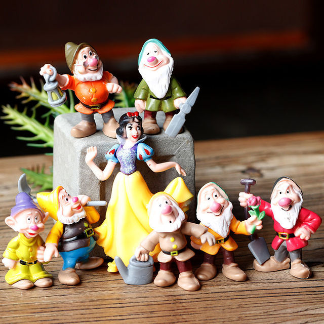 Disney 8 sztuk - Siedmiu krasnoludków i Księżniczka Królewna Śnieżka PVC Figurka Lalka - Urodzinowe prezenty - Wianko - 4