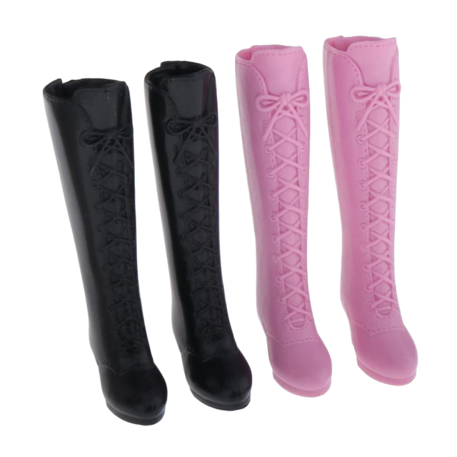 2 pary sznurowanych butów w różowym, czarnym i białym dla lalki Blythe BJD Licca Momoko Azone - 30cm - Wianko - 5