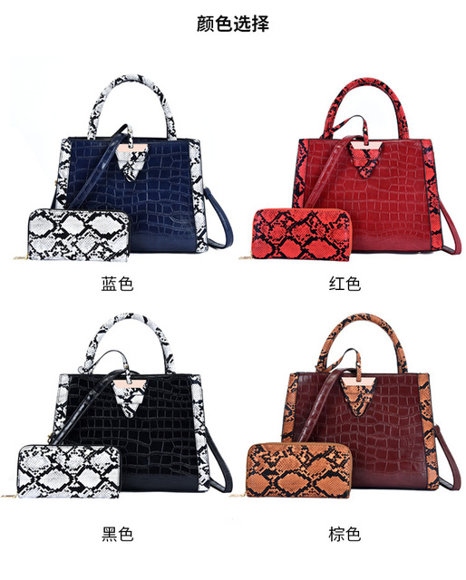 Nowe europejskie torebki skórzane na ramię Alligator dla kobiet - markowe, luksusowe torby Crossbody - Wianko - 2