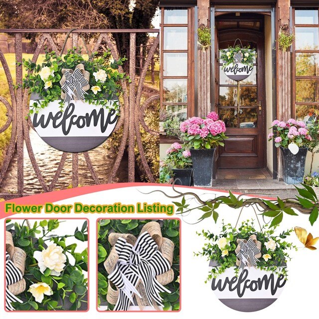 Twórczy, drewniany list i kwiatowy znak witający gości - wiosna, ślub, DIY i prezenty - Wianko - 1