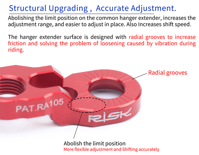 Przerzutka tylna do roweru górskiego Risk 1PC - rozszerzenie linki wieszaka na hak kasetowy ramy rowerowej - Wianko - 6