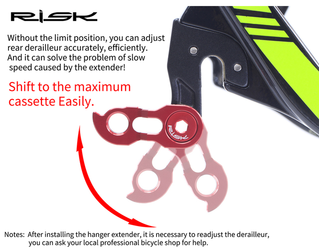 Przerzutka tylna do roweru górskiego Risk 1PC - rozszerzenie linki wieszaka na hak kasetowy ramy rowerowej - Wianko - 7