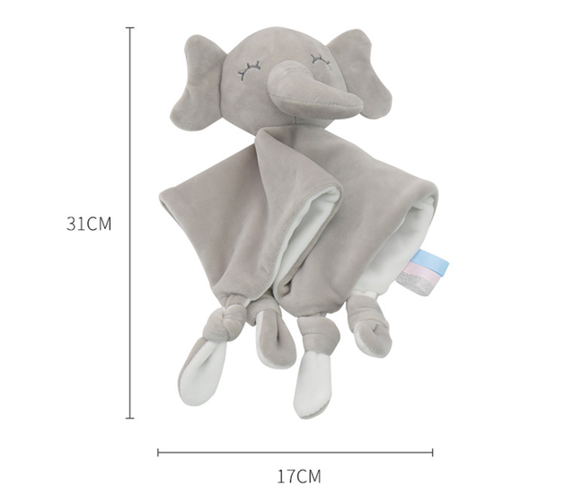 Pluszowy kocyk dla niemowląt z zabawkami, śliniakami i uspokajającym ręcznikiem polarowym - niedźwiedzie, króliki, lisy - Wianko - 22