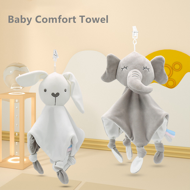 Pluszowy kocyk dla niemowląt z zabawkami, śliniakami i uspokajającym ręcznikiem polarowym - niedźwiedzie, króliki, lisy - Wianko - 11