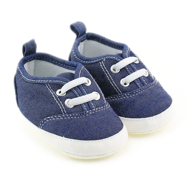 Chłopięce buty pierwsze kroki denim niebieskie trampki modny design - Wianko - 4