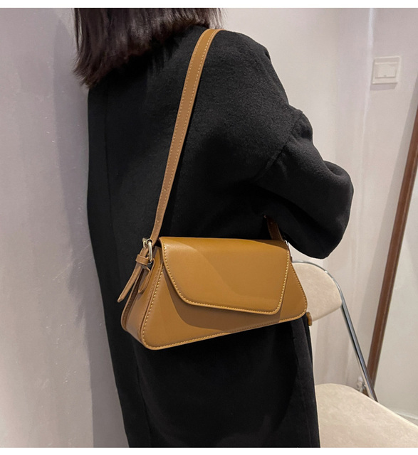 Kobieca mała torba kwadratowa na ramię - jednokolorowy wzór, w stylu koreańskim - Wianko - 13