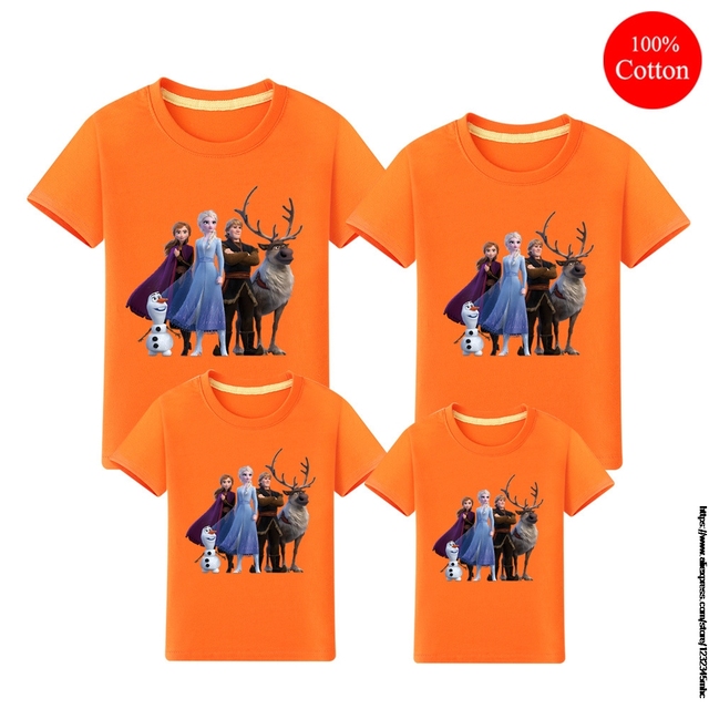 Nowy T-shirt Disney Frozen Elsa dla dzieci chłopców z okrągłym dekoltem, w letniej modzie, krótki rękaw, bawełna z kreskówkowym motywem - Wianko - 10