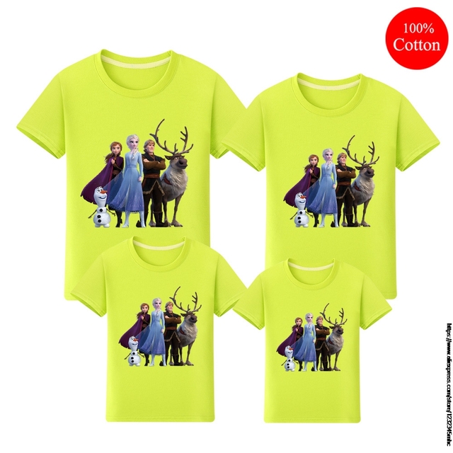 Nowy T-shirt Disney Frozen Elsa dla dzieci chłopców z okrągłym dekoltem, w letniej modzie, krótki rękaw, bawełna z kreskówkowym motywem - Wianko - 9