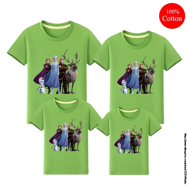 Nowy T-shirt Disney Frozen Elsa dla dzieci chłopców z okrągłym dekoltem, w letniej modzie, krótki rękaw, bawełna z kreskówkowym motywem - Wianko - 12