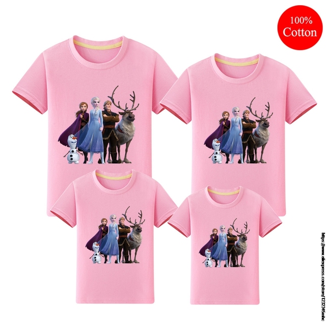 Nowy T-shirt Disney Frozen Elsa dla dzieci chłopców z okrągłym dekoltem, w letniej modzie, krótki rękaw, bawełna z kreskówkowym motywem - Wianko - 6