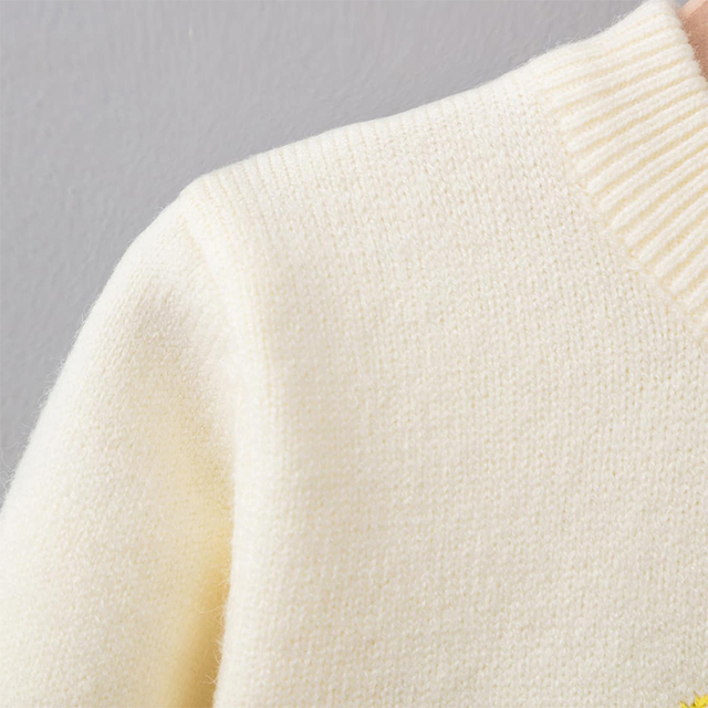 Sweter jesienno-zimowy dla dziewczynki z długim rękawem i ciepłą spódnicą - zestaw 2 szt - Wianko - 9
