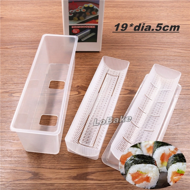 Duży rozmiar wewnątrz 19*5cm z tworzywa sztucznego można rozdzielić rolki do robienia sushi zestaw form ryż rolki formy sushi bazooka do kuchni przybory kuchenne - Wianko - 2