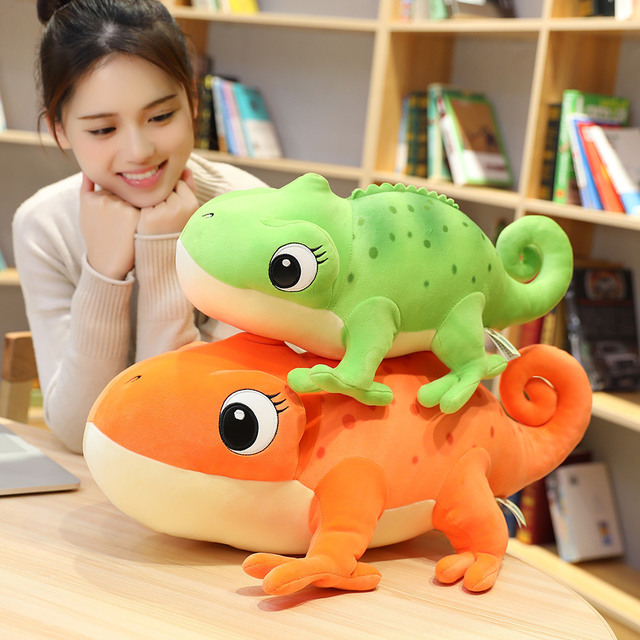 Duża pluszowa lalka kameleon w modnym, słodkim stylu - idealna zabawka dla dzieci na wakacje i urodziny - Wianko - 2