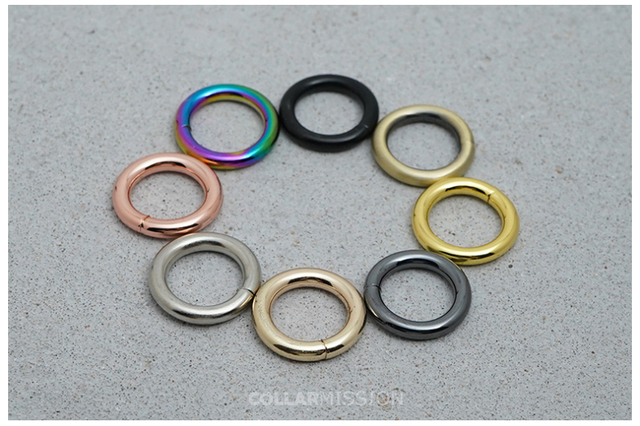 Pierścień galwanicznie metalowy 15mm wysokiej jakości, 8 kolorów, DIY obroża/plecak - Wianko - 5