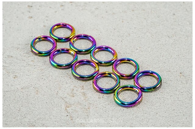 Pierścień galwanicznie metalowy 15mm wysokiej jakości, 8 kolorów, DIY obroża/plecak - Wianko - 7