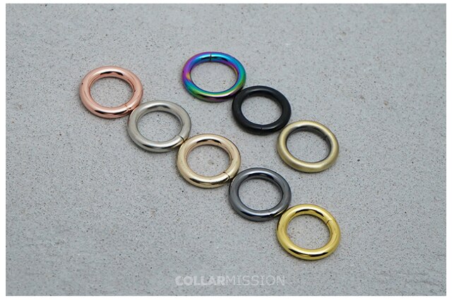 Pierścień galwanicznie metalowy 15mm wysokiej jakości, 8 kolorów, DIY obroża/plecak - Wianko - 4