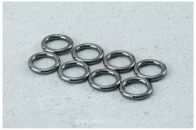 Pierścień galwanicznie metalowy 15mm wysokiej jakości, 8 kolorów, DIY obroża/plecak - Wianko - 12