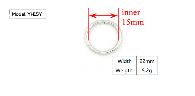 Pierścień galwanicznie metalowy 15mm wysokiej jakości, 8 kolorów, DIY obroża/plecak - Wianko - 6