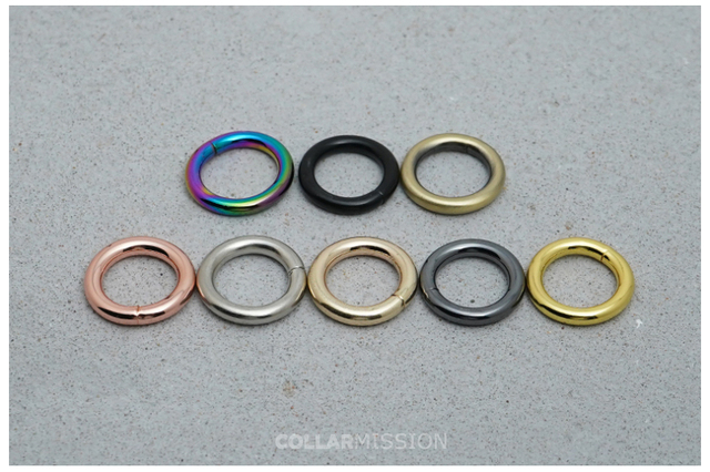 Pierścień galwanicznie metalowy 15mm wysokiej jakości, 8 kolorów, DIY obroża/plecak - Wianko - 2