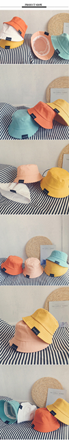 Solidne kolorowe bawełniane czapki dziecięce wiosna-lato jesień - kapelusz przeciwsłoneczny rybaka plażowy - Wianko - 2