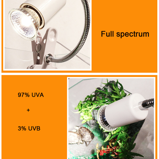 Lampa grzewcza i oświetleniowa UVA + UVB dla gadów i płazów 25/50/75W - Turtle Basking - Wianko - 4