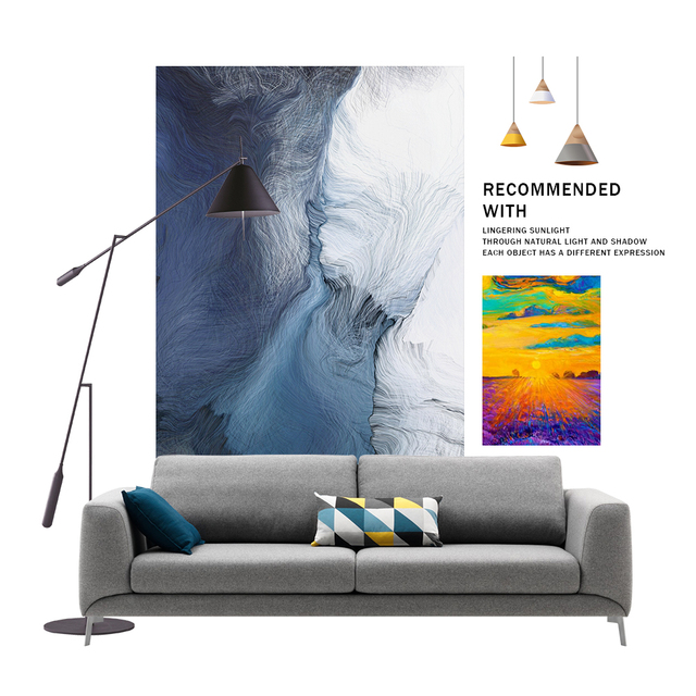 Dywan podłogowy flanelowy z nadrukiem abstrakcyjnych niebieskich chmur – nowość do salonu - Wianko - 9