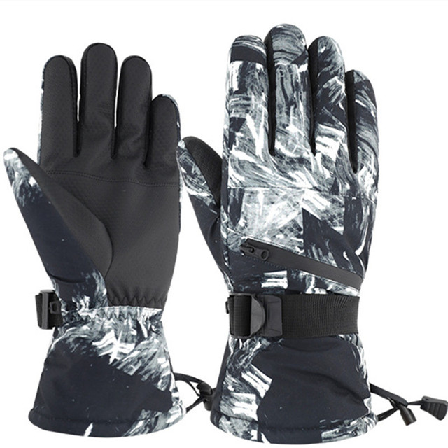 Męskie narciarskie rękawice zimowe polarowe z ekranem dotykowym, wodoodporne, profesjonalne - Wianko - 23