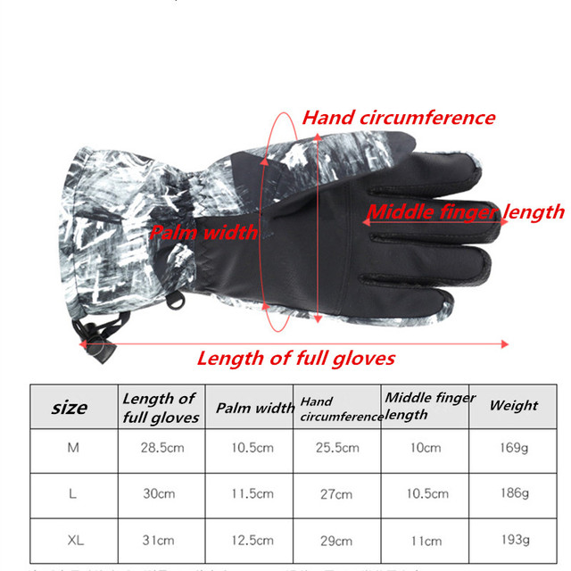 Męskie narciarskie rękawice zimowe polarowe z ekranem dotykowym, wodoodporne, profesjonalne - Wianko - 13