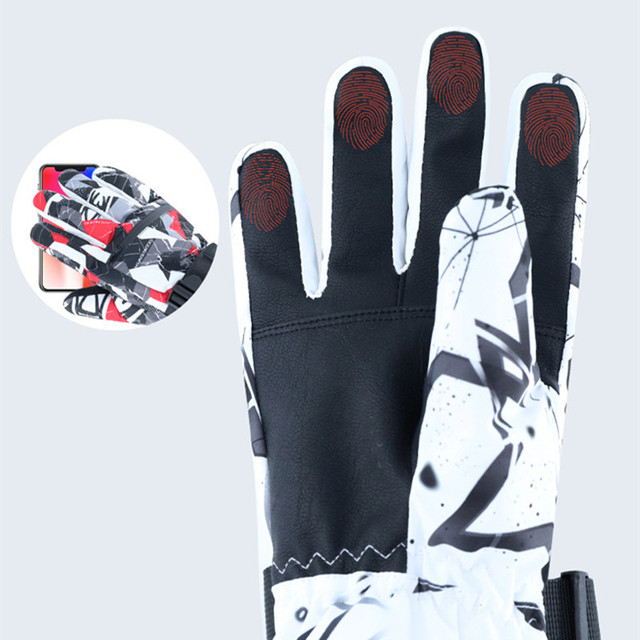 Męskie narciarskie rękawice zimowe polarowe z ekranem dotykowym, wodoodporne, profesjonalne - Wianko - 18