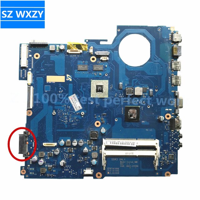 Płyta główna do laptopa Samsung RV415 z procesorem E450, GPU HD 6470M/1GB, testowana - BA41-01534A BA92-09425A BA92-09425B - Wianko - 1