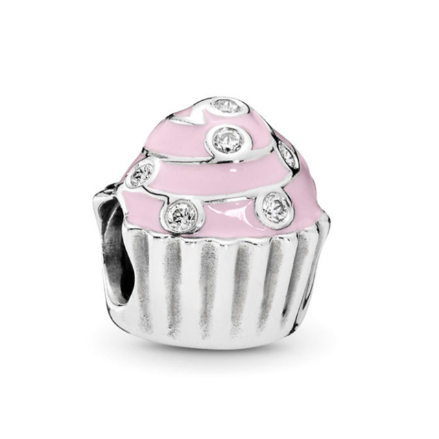 Różowa spódnica z koralikami Pandora Charms w kolorze srebrnym - oryginalna biżuteria dla kobiet - Wianko - 10