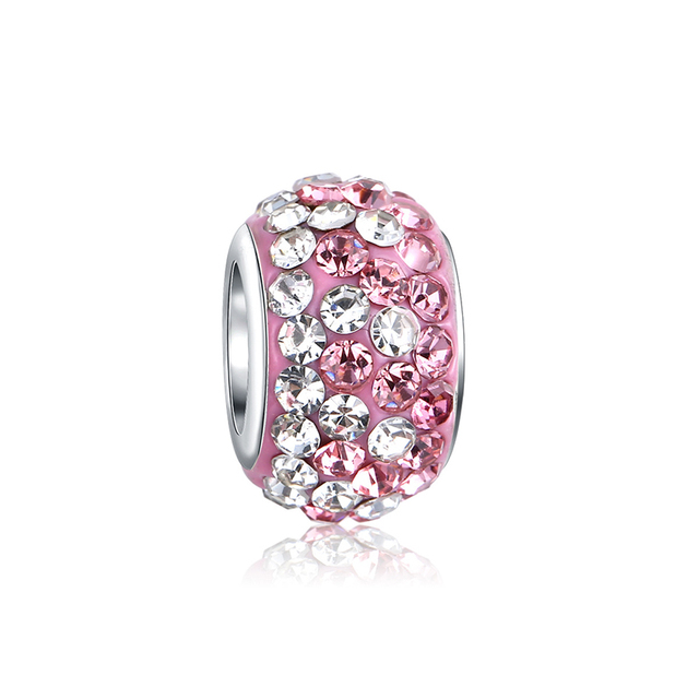 Różowa spódnica z koralikami Pandora Charms w kolorze srebrnym - oryginalna biżuteria dla kobiet - Wianko - 7