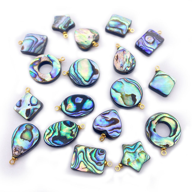 Naturalna masa perłowa muszle do wyrobu biżuterii - różne kształty, idealne dla DIY naszyjnik charms, bransoletki, kolczyki - Wianko - 5