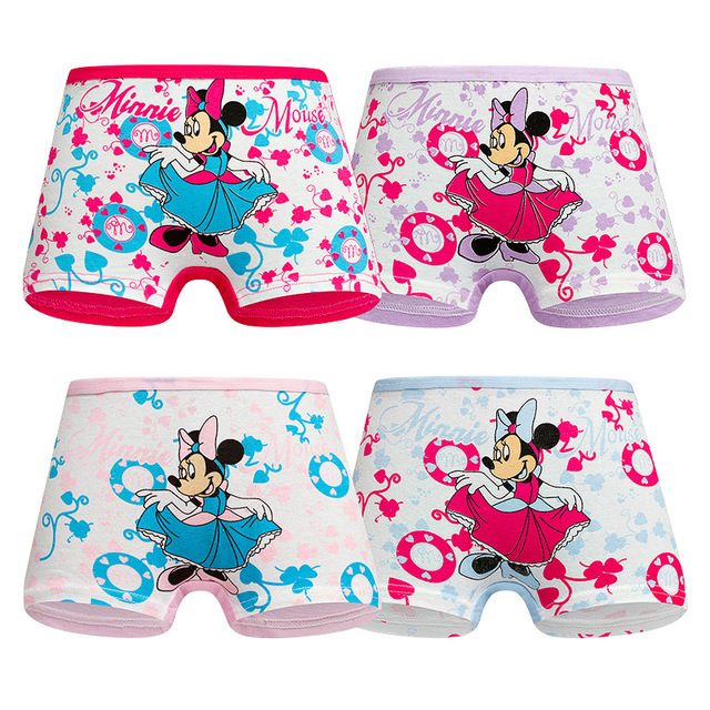 Bawełniane majtki dziewczęce Minnie Mouse, 4 sztuki/partia - Wianko - 9