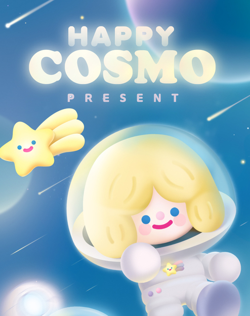 Figurka lalka z serii Happy Cosmo Present - Urocza dziewczyna w falującej sukience jako ozdoba i zabawka dla dzieci - Wianko - 1
