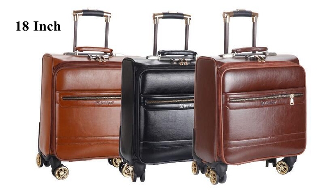 Spinner walizka bagażowa z kółkami mężczyźni 18 i 20 cali, czarna - Wianko - 3