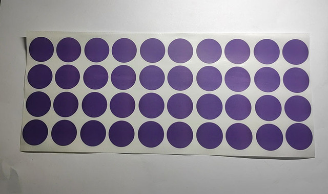 Arkusze naklejek samoprzylepnych z kolorowymi kropkami do druku - 5*40 arkuszy, 20mm - dekoracje DIY - Wianko - 17