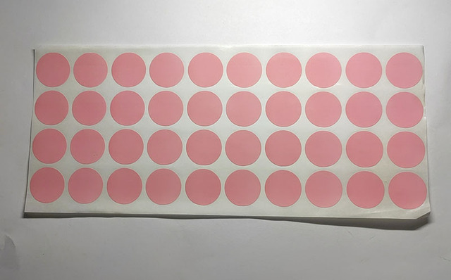 Arkusze naklejek samoprzylepnych z kolorowymi kropkami do druku - 5*40 arkuszy, 20mm - dekoracje DIY - Wianko - 15